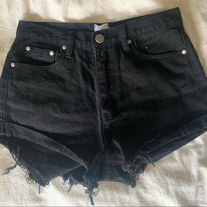 Princess Polly Black Denim Shorts